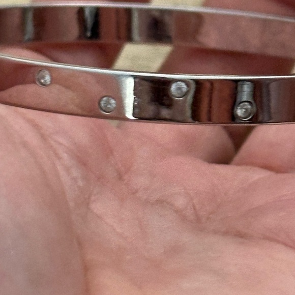 Swarovski Elegant Silver Bangle with Gem Accents size 8, Non-adjustable 5534 G - Picture 12 of 13